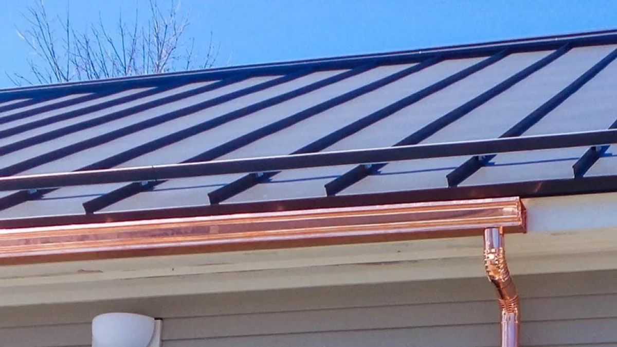 Gutter installation on a residential home